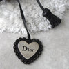 Heart Motif Logo Strap Leather One Shoulder Bag
