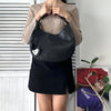 Heart Motif Logo Strap Leather One Shoulder Bag