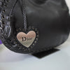 Heart Motif Logo Strap Leather One Shoulder Bag