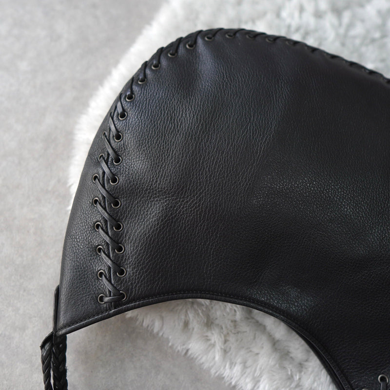 Heart Motif Logo Strap Leather One Shoulder Bag - NEWSED