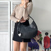 Heart Motif Logo Strap Leather One Shoulder Bag