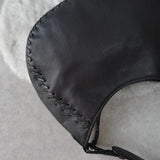 Heart Motif Logo Strap Leather One Shoulder Bag - NEWSED