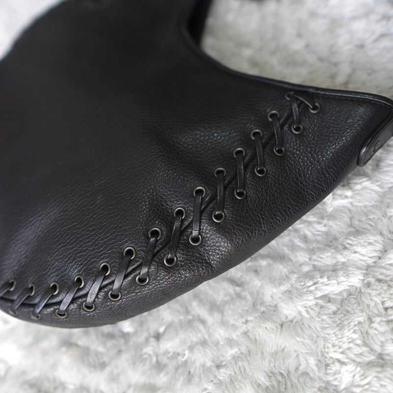 Heart Motif Logo Strap Leather One Shoulder Bag - NEWSED