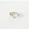 Heart Motif Silver Ring