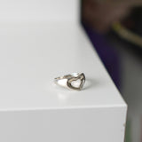 Heart Motif Silver Ring - NEWSED