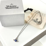 ヴィヴィアンウエストウッド HECUBA PENDANT シルバー ネックレス 保存袋 箱付き - NEWSED