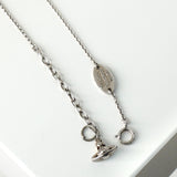 ヴィヴィアンウエストウッド HECUBA PENDANT シルバー ネックレス 保存袋 箱付き - NEWSED