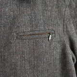 Herringbone Wool Rider's Jacket - NEWSED