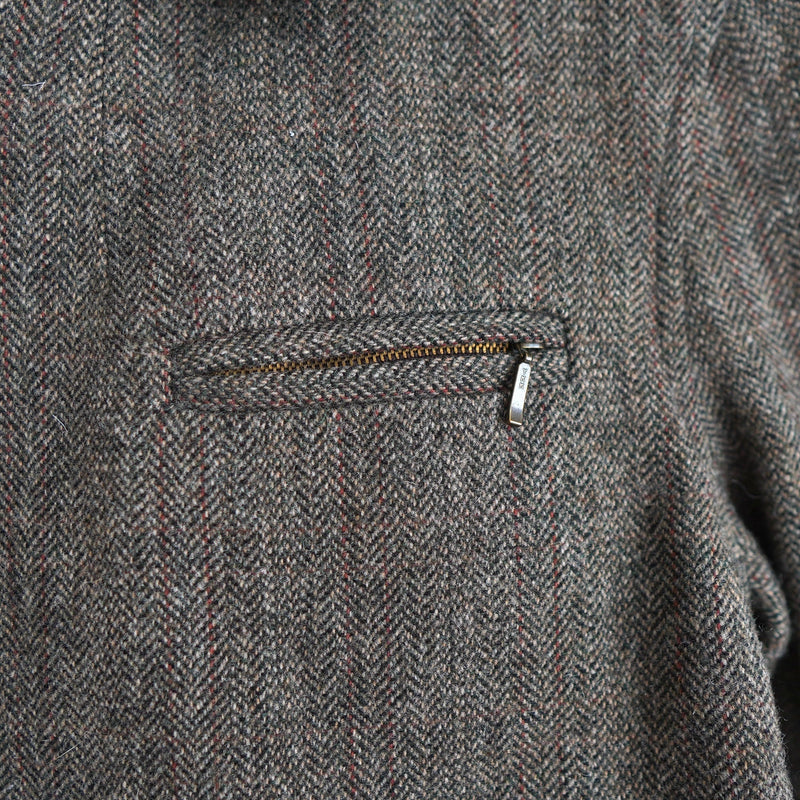 Herringbone Wool Rider's Jacket - NEWSED