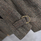 Herringbone Wool Rider's Jacket - NEWSED