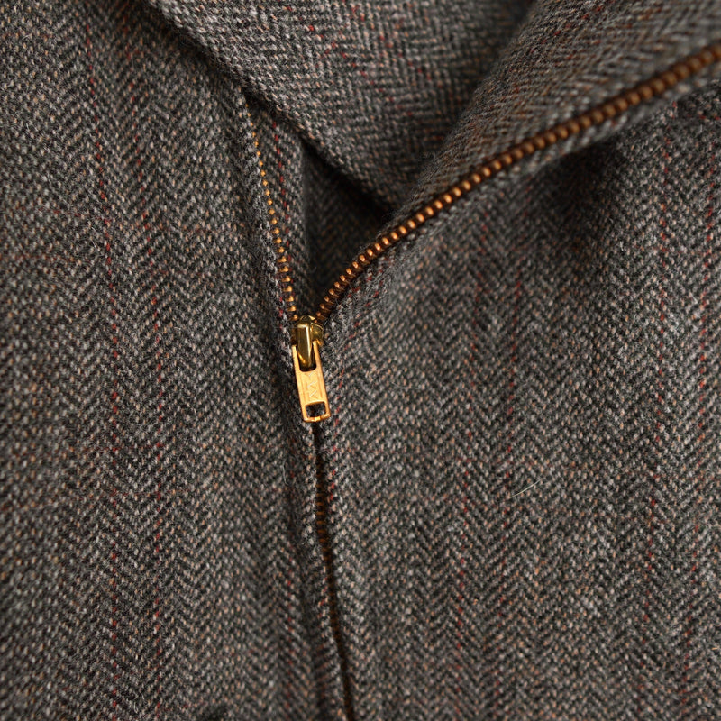 Herringbone Wool Rider's Jacket - NEWSED