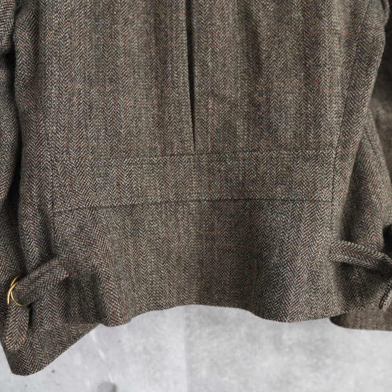 Herringbone Wool Rider's Jacket - NEWSED