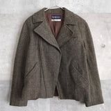 Herringbone Wool Rider's Jacket - NEWSED