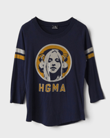 ヒステリックグラマー HGMA ガールプリント 七部丈 Tシャツ ネイビー FREE レディース - NEWSED