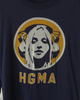 ヒステリックグラマー HGMA ガールプリント 七部丈 Tシャツ ネイビー FREE レディース