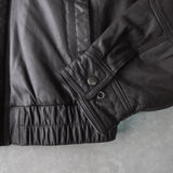 High Neck Leather Blouson - NEWSED