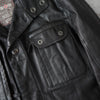 High-neck Leather Jacket