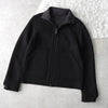 High Neck Zip-up Sweat Jacket