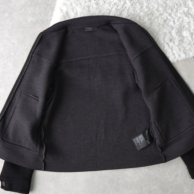 High Neck Zip - up Sweat Jacket - NEWSED