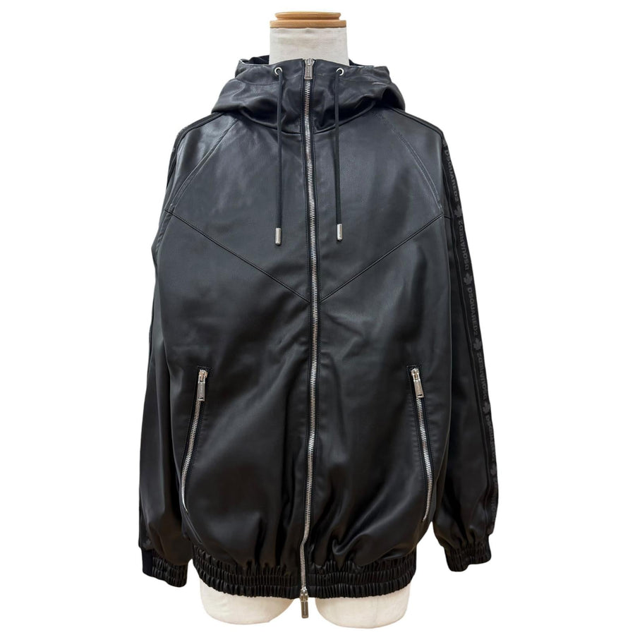 ディースクエアード Hybrid Swag Track Suit ダブルジップアップ パーカー ジャケット ブラック 46 メンズ - NEWSED