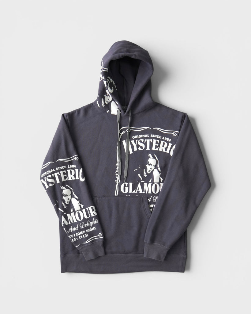 ヒステリックグラマー HYS WHISKY フーディー パーカー チャコールグレー メンズ レディース