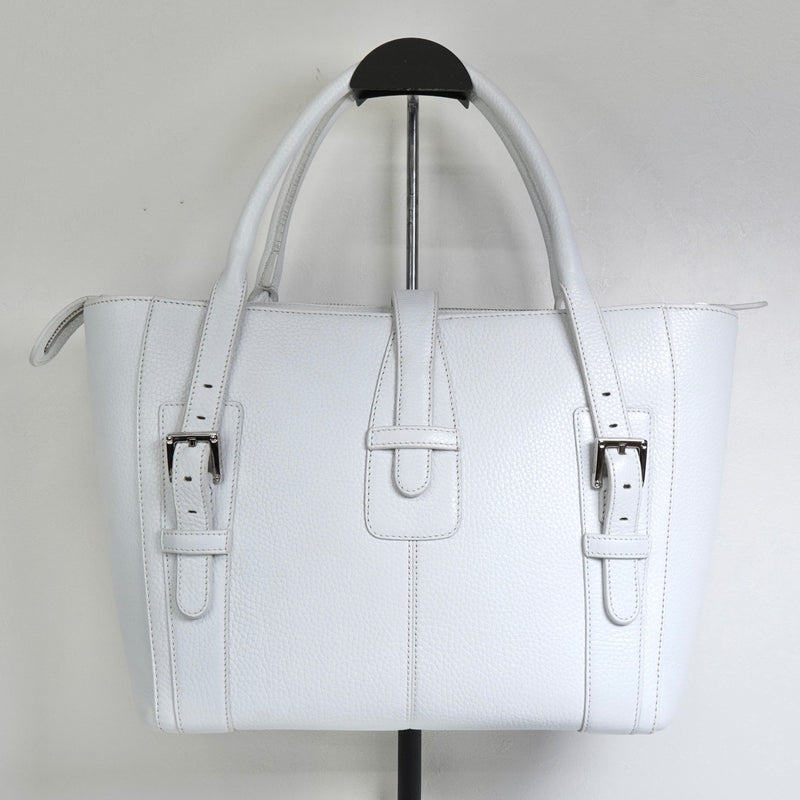 ロエベ レザー トートバッグ ホワイト