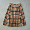 バーバリー ノバチェック ウール プリーツスカート ベージュ
