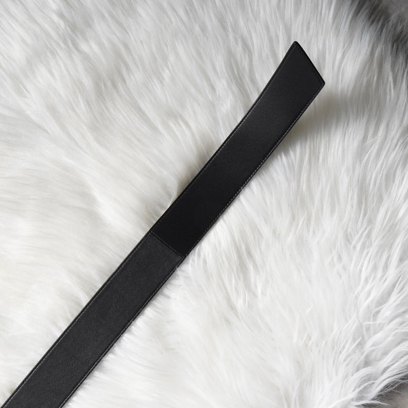 サンローラン パリ レザー ベルト 80 メンズ ブラック