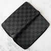 Louis Vuitton Damier Graphite Zippy 钱包 垂直长款钱包 圆形拉链 黑色 IC 芯片内置 M63324