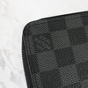 Louis Vuitton Damier Graphite Zippy 钱包 垂直长款钱包 圆形拉链 黑色 IC 芯片内置 M63324