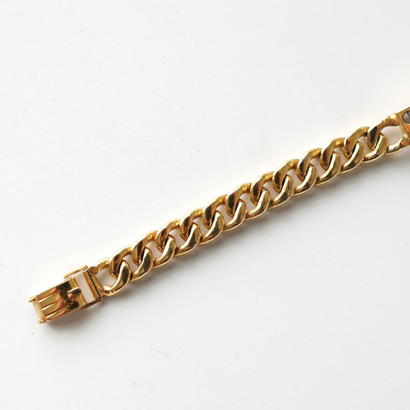 ID Plate Motif GP Gold Chain Bracelet - NEWSED