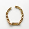 ID Plate Motif GP Gold Chain Bracelet