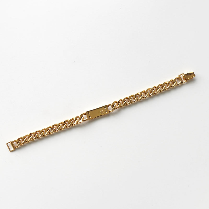 ID Plate Motif GP Gold Chain Bracelet - NEWSED