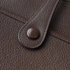 Hermès Evelyne II PM Taurillon Clemence Havana 皮革单肩包，银色金属配件和 K 标志，棕色