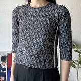 90's｜Trotter patterned top｜Made in France