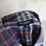 Logo embroidered burberry check shirt
