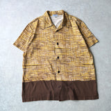 Open-collar patterned shirt