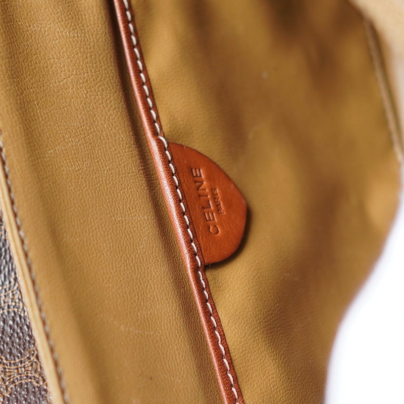 Macadam patterned leather shoulder bag