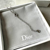 Logo top silver necklace