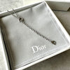 Logo top silver necklace