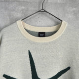 ハフ IMPACT CREWNECK SWEATER ロゴ ニット オフホワイト - NEWSED
