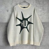 ハフ IMPACT CREWNECK SWEATER ロゴ ニット オフホワイト - NEWSED