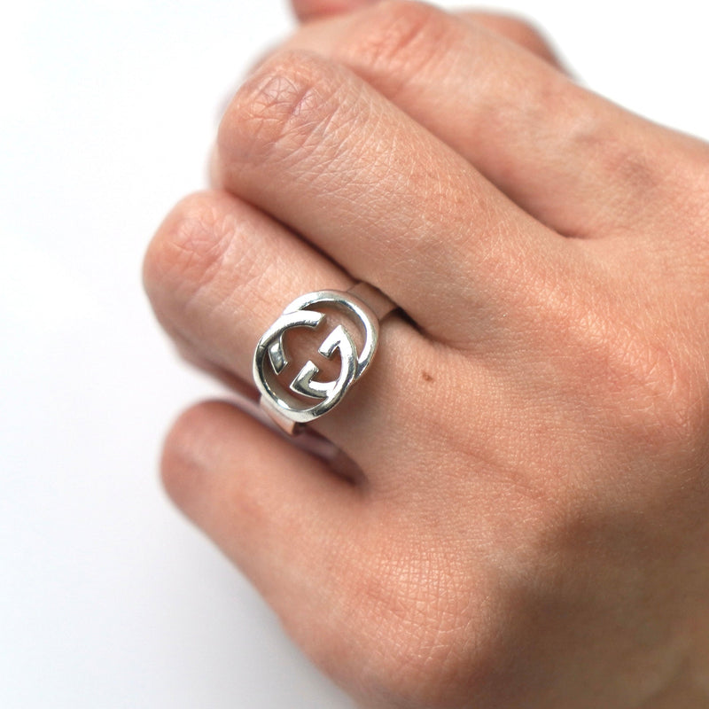 Interlocking G Silver Ring Size:10 - NEWSED
