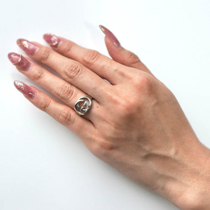 Interlocking G Silver Ring Size:10 - NEWSED