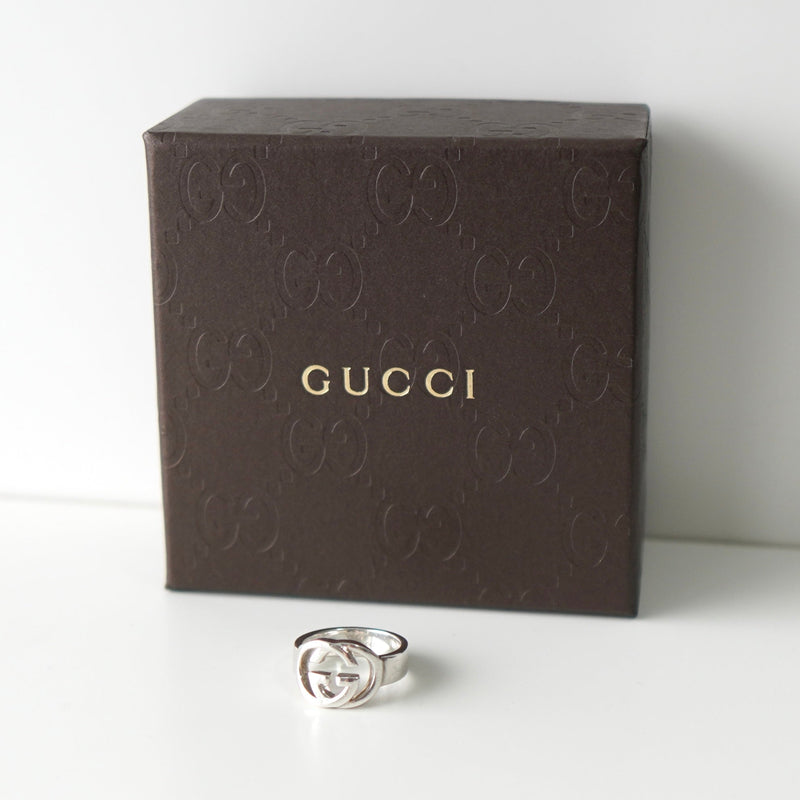 Interlocking G Silver Ring Size:10 - NEWSED