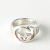 Interlocking G Silver Ring Size:10