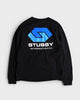International L/S Tee ステューシー 長袖Tシャツ ロンT ブラック L メンズ