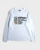 Italic Collage Longsleeve Tee ステューシー 長袖Tシャツ ロンT ホワイト L メンズ