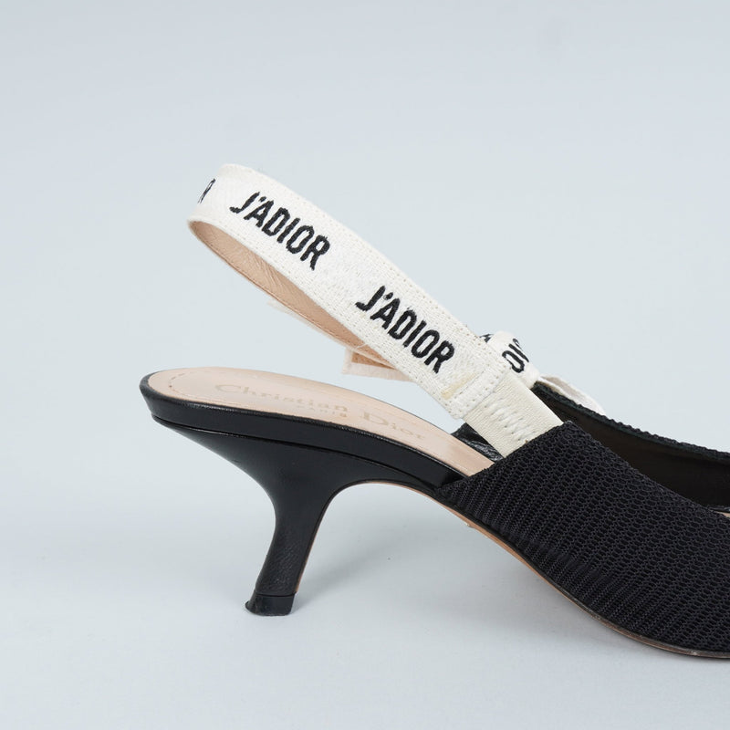 ディオール J'Adior スリングバックパンプス ブラック 37 1/2 D / 24.0cm〜24.5cm - NEWSED