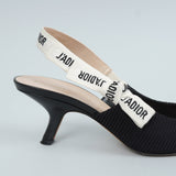 ディオール J'Adior スリングバックパンプス ブラック 37 1/2 D / 24.0cm〜24.5cm - NEWSED